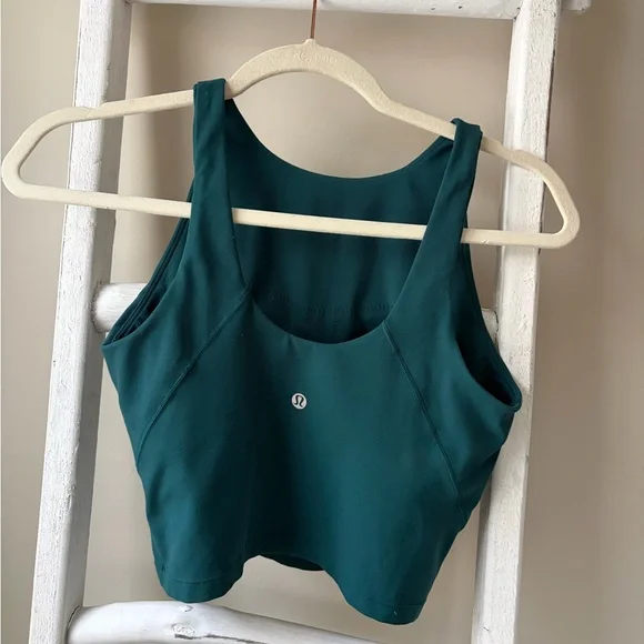 Lululemon Align Style Cropped Tank Top Teal Green Size 6 - Picture 2 of 2
